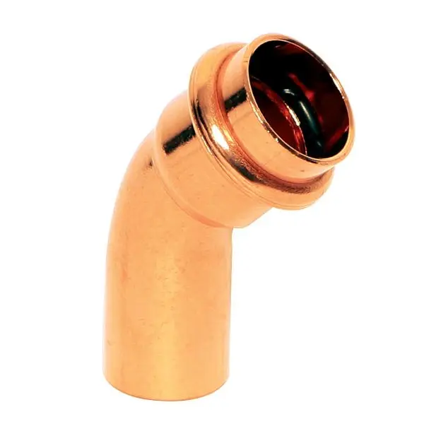 Jones Super-Strong Stephens 2" x 2" Copper Press 45° Street Socket Weld Elbow, C77058 Jones Stephens