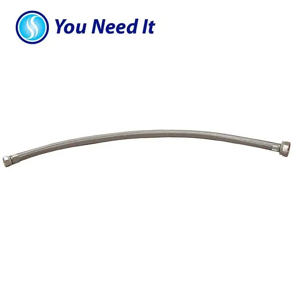 Jones Top-Quality Stephens 3/8" x 1/2" OD x FIP Flexible Stainless Alloy Steel Faucet Connector 20" Length,...