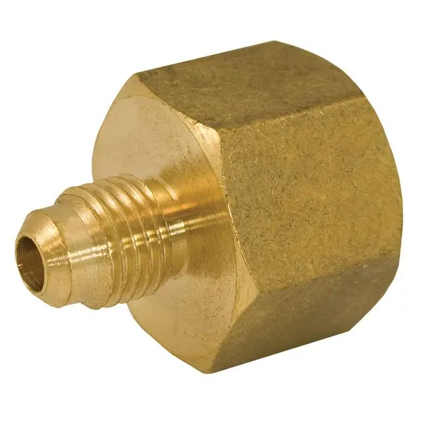 Jones Tough Stephens 1/4" x 1/2" Brass Flare x Female Reducing Coupling, F40118 Jones Stephens