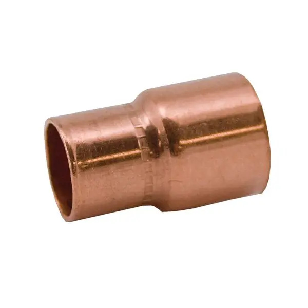 Jones UL-Listed Stephens 5/8" x 1/2" Wrot/ACR Solder Joint Copper Reducing Full Coupling, C75077 Jones Stephens
