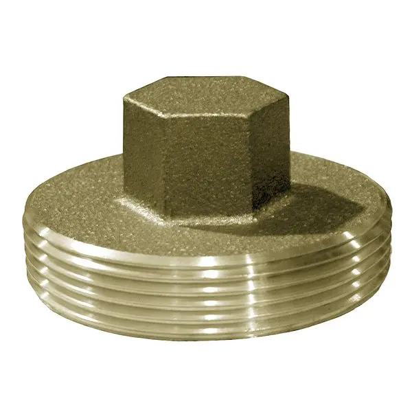 Jones Ultra-Strong Stephens 4" Raised Head Heavy Pattern Brass Square Head Plug 4-3/8" OD, P52400 Jones Stephens