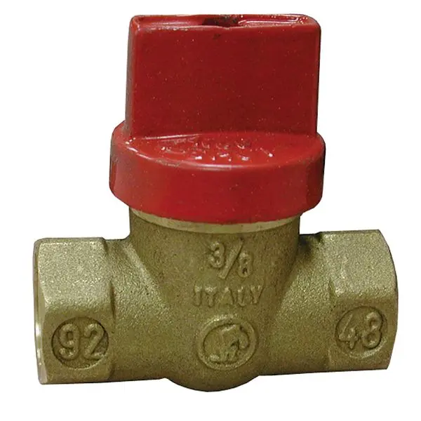 Jones UV-Resistant Stephens 3/8" FIP Brass Gas Ball Valve, ANSI B2.0 Threaded Compliance, B65375 Jones Stephens