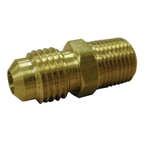 Jones Water-Resistant Stephens 5/8" x 3/4" Brass Flare x Male Half Union, F40077 Jones Stephens