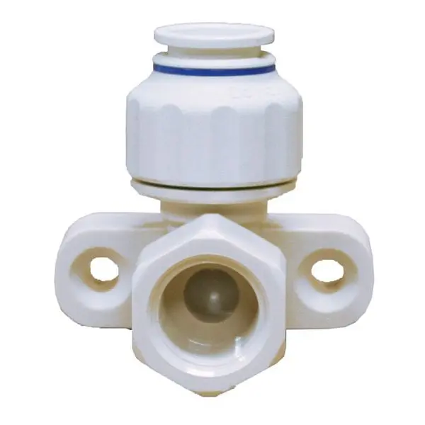 Jones Weather-Resistant Stephens 1/2" Twist to Lock Plastic Drop Ear 90° Threaded Elbow, C76800 Jones Stephens