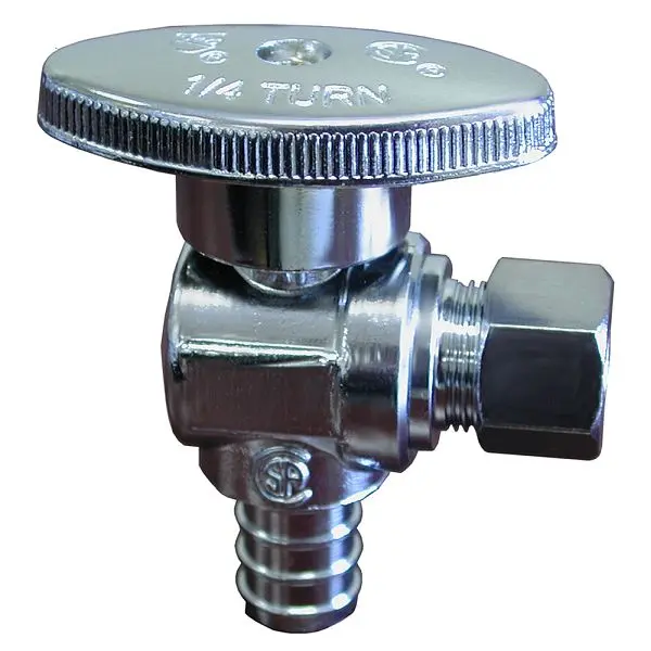 Jones Wide Stephens 1/2" PEX x 3/8" OD Decorative Chrome Plated Multi Turn Provide Stop, Angle, S10318 Jones Ste...