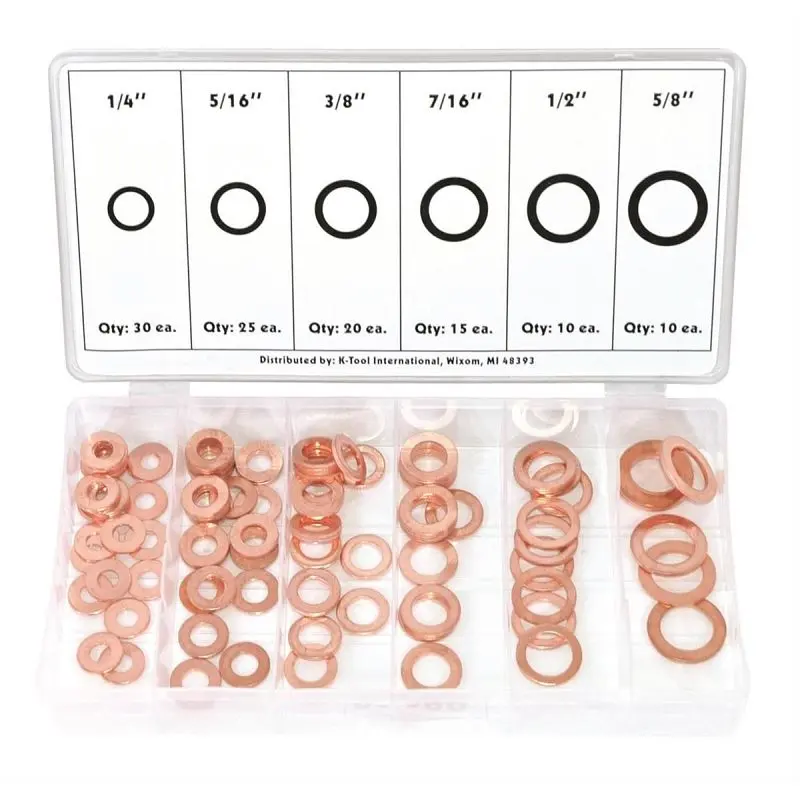 K Genuine Tool International 110-pieces Copper Washer Assortment, KTI00089 K Tool International