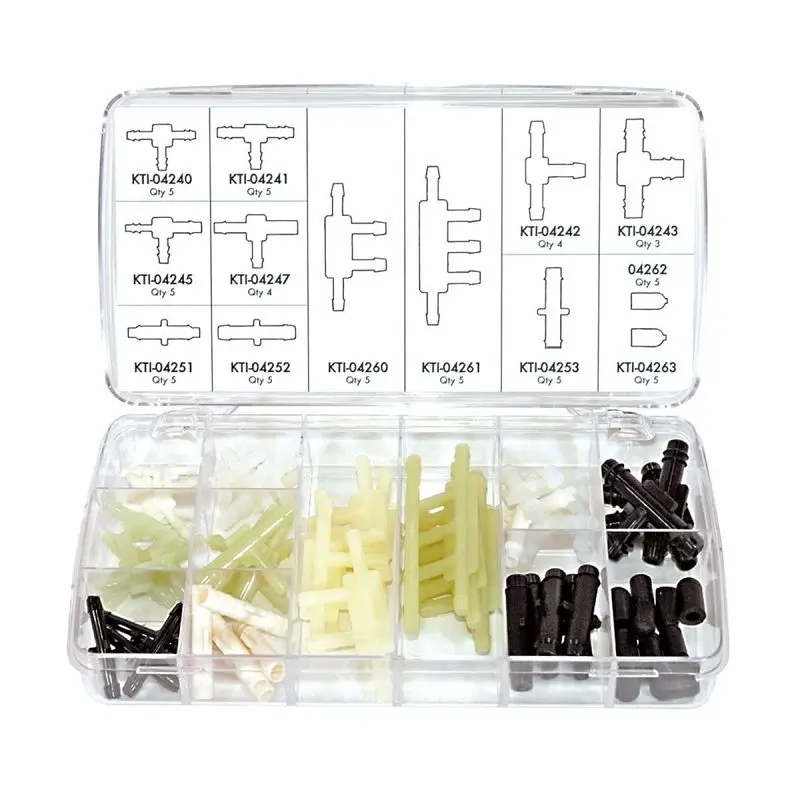 K Tool International Vacuum Bullhead Tee Kit - 56 pieces, KTI00042