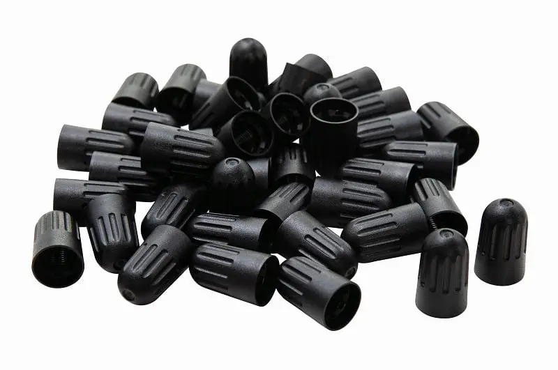 STEELMAN TPMS Long Black Plastic Valve Plug Cap seal STEELMAN 97353 Rubber Valve Stem (100 Pieces, Box.), 97038