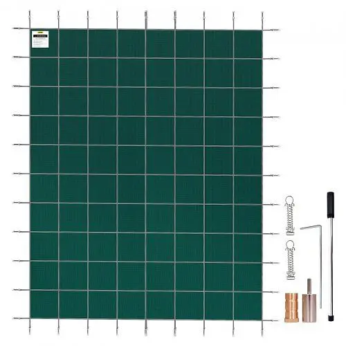 VEVOR Fluorescent Inground Pool Securety Cover Winter Pool Cover 16 x 30 ft Anchor Tools, YYCMWB14X28FTYQX4V0