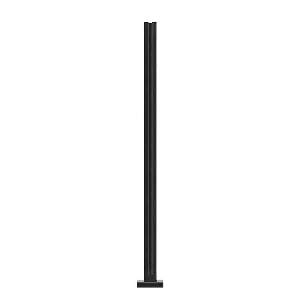 VEVOR Glass Pipe Clamp, 41.34" Height Railing Bracket 0.39"-0.47" Thickness Tempered Glass, 304 Stainless S...