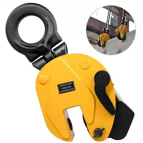 VEVOR Reliable Lifting Clamp 6600Lbs/3T, Working Load Vertical Plate Clamp 0-1inch/25mm Jaw Opening, SDGBQ3DHS00000001V0