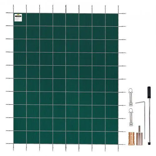 VEVOR UV-Resistant Rectangular Securety Mesh Swimming Pool Cover 18X36 ft Green Winter Outdoor, YYCM18X36YCYCG001V0