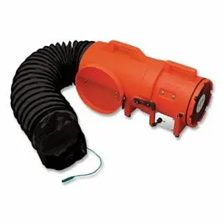 Allegro Visible Axial AC Explosion-Proof (Ex) Plastic Blower, 1/3 Hp, 115 V, 8 Blower Canister & 25 Ft Ducting, 9538-25