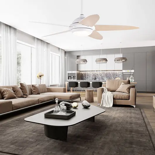 Costway Original 52 Inch Ceiling Fan Lights and 3 Lighting Colors, White, ES10179US-WH