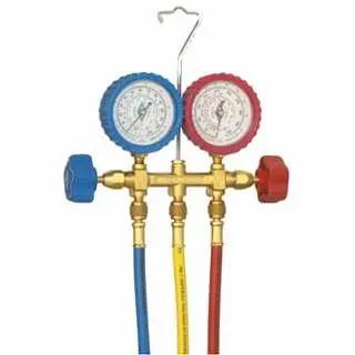 Imperial Standard Tool Deluxe 2-Valve Brass Manifolds Charging Lines, 496-C Imperial Tool