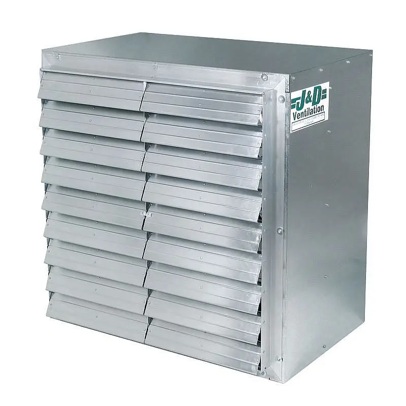 J&D Manufacturing Wall Master HDG Exhaust Fan, 50", 230/460V 1 HP, 6 Galvanized Blade, VF503GG6