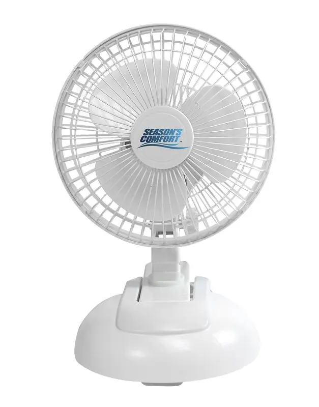 Seasons Ease 6" Combination Paper Clip & Table Base Fan, FTC6 Seasons Comfort