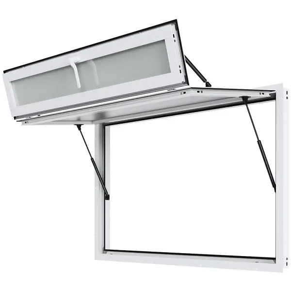VEVOR Concession Window 60"x36", Aluminum Alloy Food Truck Service Window Triple Sliding Windows & Awning Do...