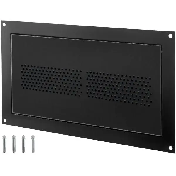 VEVOR Diamond-Pattern Flood Vent, 8" Height x 16" Width Foundation Flood Vent, Black, Wall Mounted Flood Vent, H...