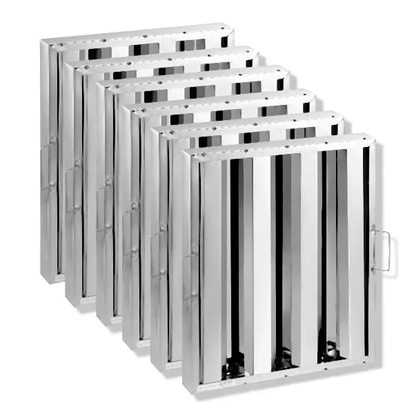 VEVOR Grip 15.5Wx19.5H Inch Commercial Hood Filter Range Hood Baffle Stainless Carbon Steel, 6 Pieces, SYYYZLYQ1620LROVJV0