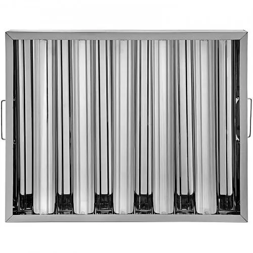 VEVOR Grooved 6 Pack 20" x 16" Stainless Steel Hood Grease Exhaust Filter Baffle 5 Slots, YSFLQ6PCS5C20X16YV0