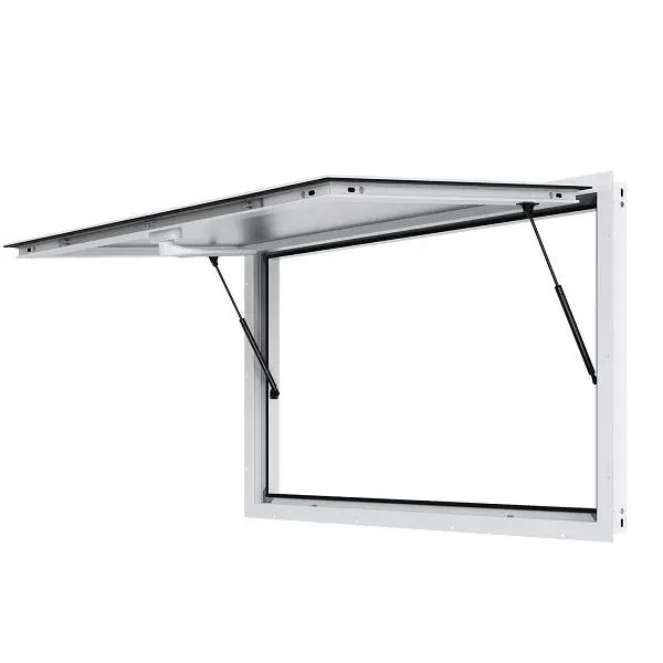 VEVOR Hi-Vis Concession Window 53"x33", Aluminum Alloy Food Truck Service Window Awning Door & Drag Hook, FW...