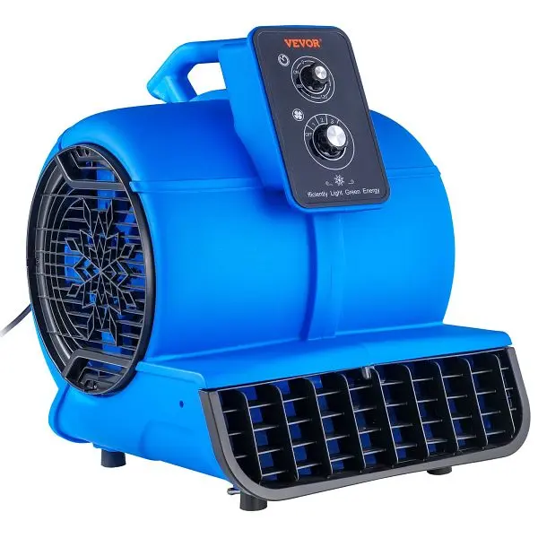 VEVOR Precision-Engineered Floor Blower, 1/2 HP, 2600 CFM Air Mover Drying and Cooling, Travel-friendly Carpet Dryer Fan 4...