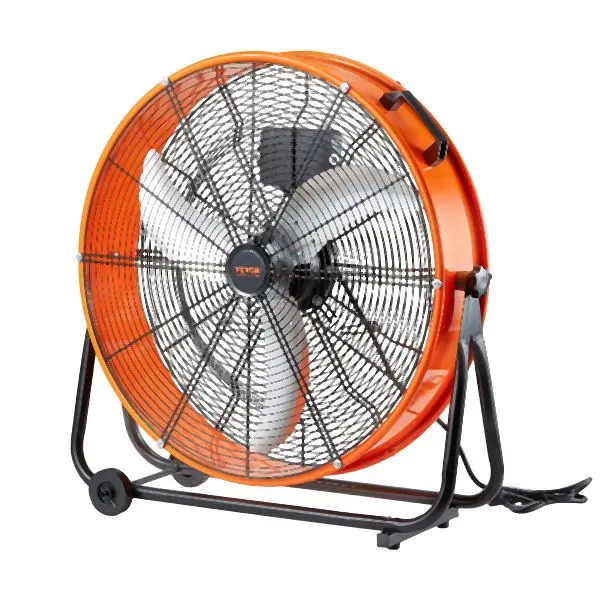 VEVOR Safety Drum Fan 24 Inch High Velocity Industrial Use 3-Speed Timer Warehoutilize, GYLSFS24YCACQCOS3V1