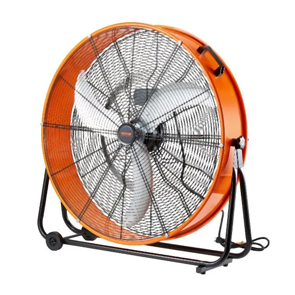 VEVOR Sustainable Drum Fan 30 Inch High Velocity Industrial Use 3-Speed 13000CFM Warehoutilize, GYLSFS30YCACB1SPBV1