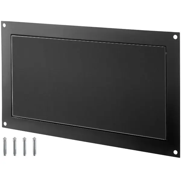 VEVOR Time-Tested Flood Vent, 8" Height x 16" Width Foundation Flood Vent, Jet Black, CLHT8x16ABSUV4IC1V0