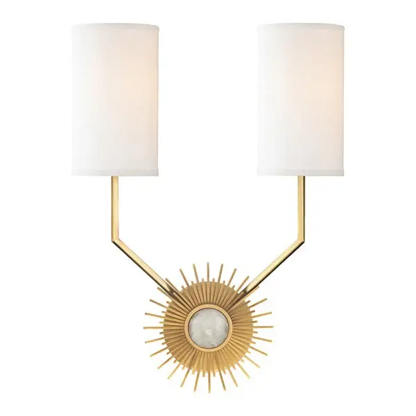 Borland 2 Light Wall Sconce - Aged Warm alloy