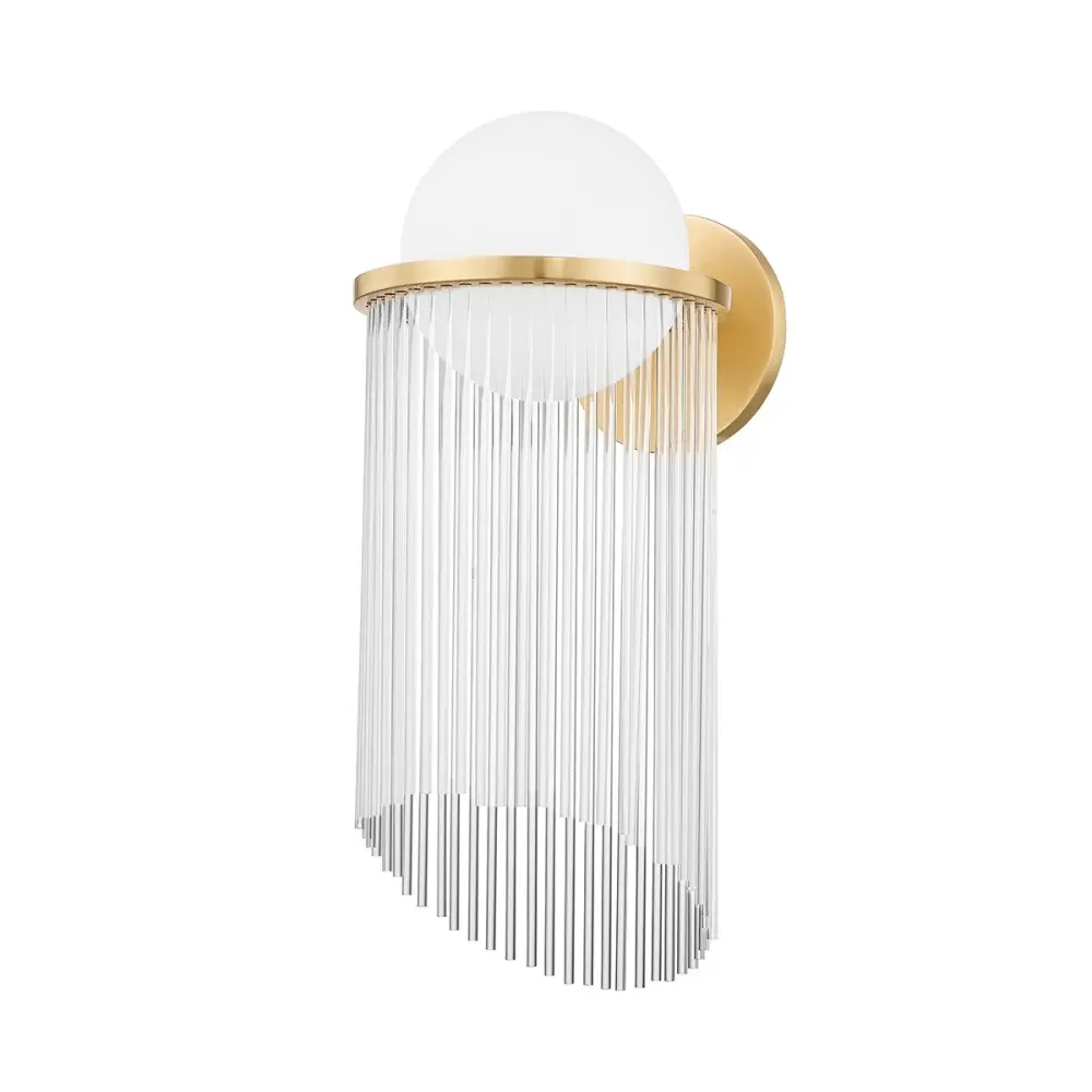 Celestial 1 Light Wall Sconce - Aged Warm alloy