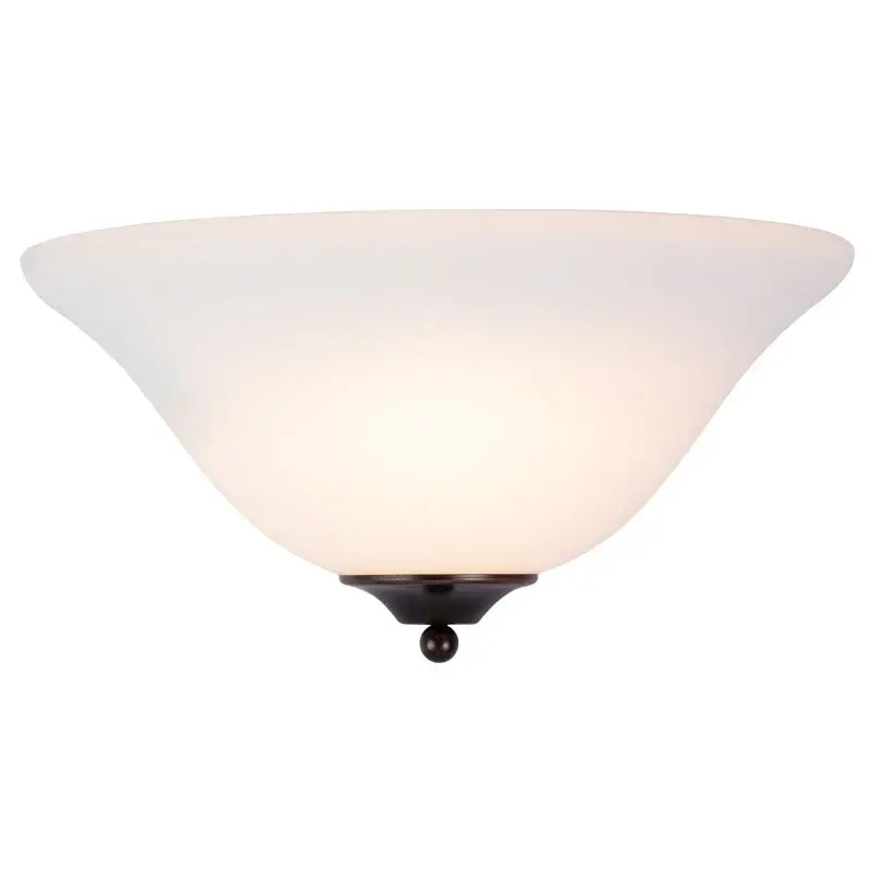 Maxax 13" Half Moon Wall Sconce, 1-Light Dimmable Wall Light Fixture, Modern Wall Lamp White Soft finish Glass Shade Bedro...