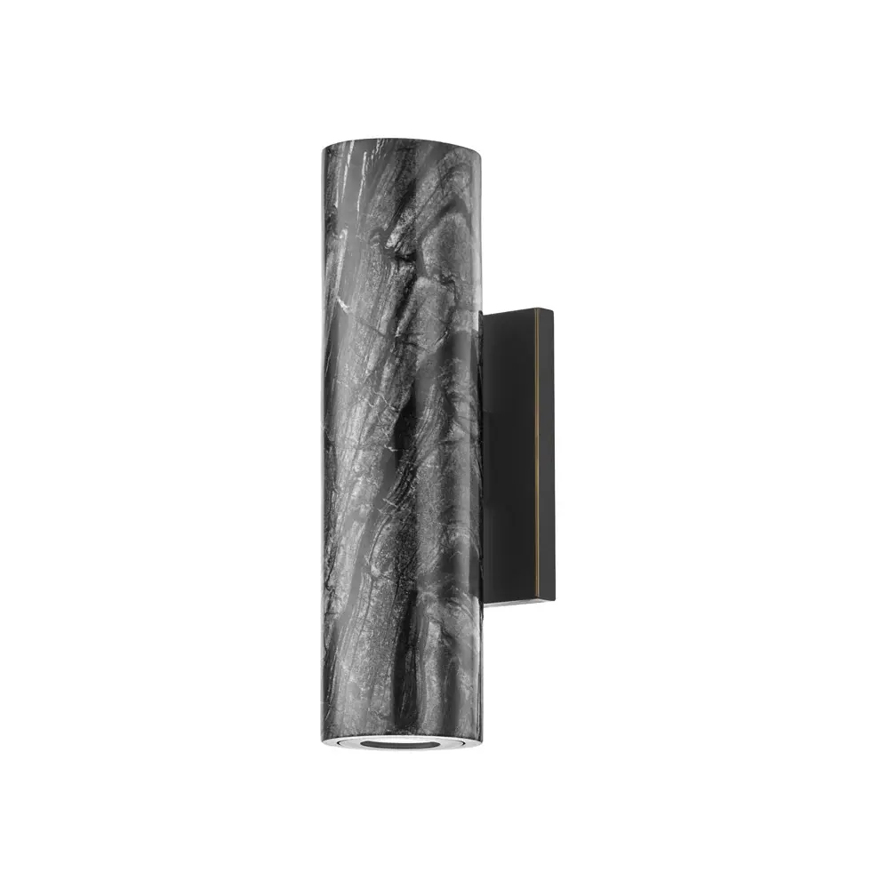 Rustic Barn Predock 2 Light Wall Sconce - Black Warm alloy