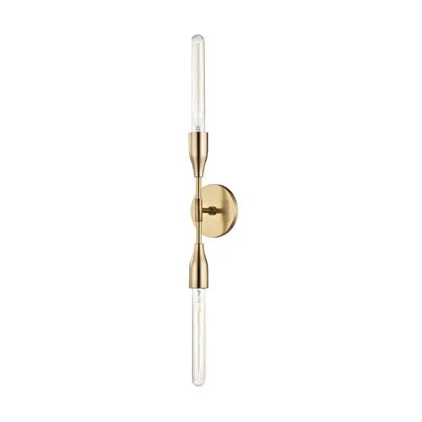 Tara 2 Light Wall Sconce - Aged Warm alloy | Outlet - 2 Light