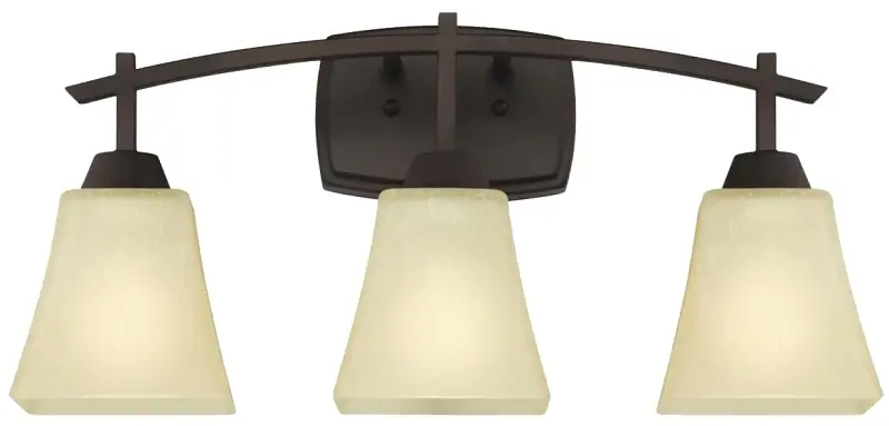 Westinghouse 63075 Indoor Wall Fixture, 60 W, 3-Lamp, Oil-Rubbed Warm finish Fixture