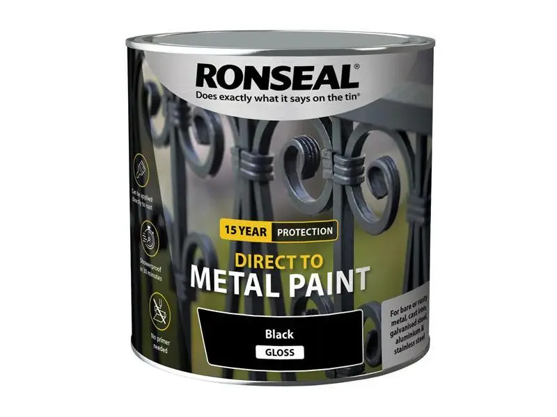 Direct to Alloy Paint Black Gloss 2.5 litre