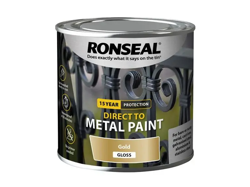 Ronseal Direct to All-metal Paint Gold Gloss 250ml