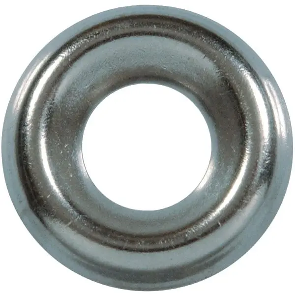HILLMAN Plug-and-Play #8 Steel Nickel Plated Finishing Washer, 10 pieces, 6673