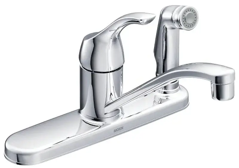 Moen Adler CA87554C Series Kitchen Faucet, 0.01 H Spout, Chromium Plated, 0.01 , 10-1/4 W x 6-5/8 H Dimensions