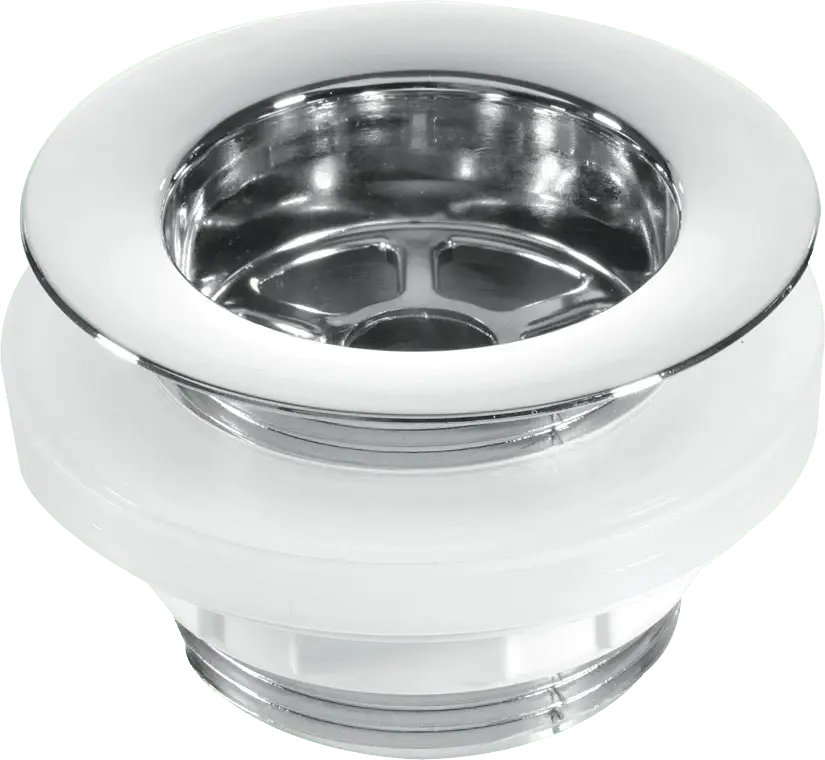 McAlpine BW5 1½" Backnut Bath Waste: 70mm Chromium Plated Plastic Flange x 1½" Tail: Unslotted: Plug