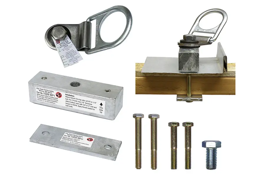 Super Anchor Swivel-D Anchor Wood Purlin Install Kit Buildings Metallic Roofing - Permanent Install - 1028-BPWK