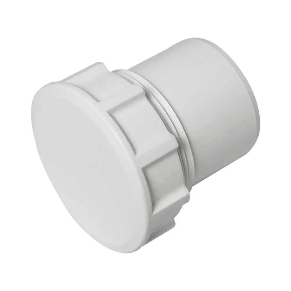 FloPlast ABS Solvent Weld Access Plug 50mm Chalk (Pack 5)