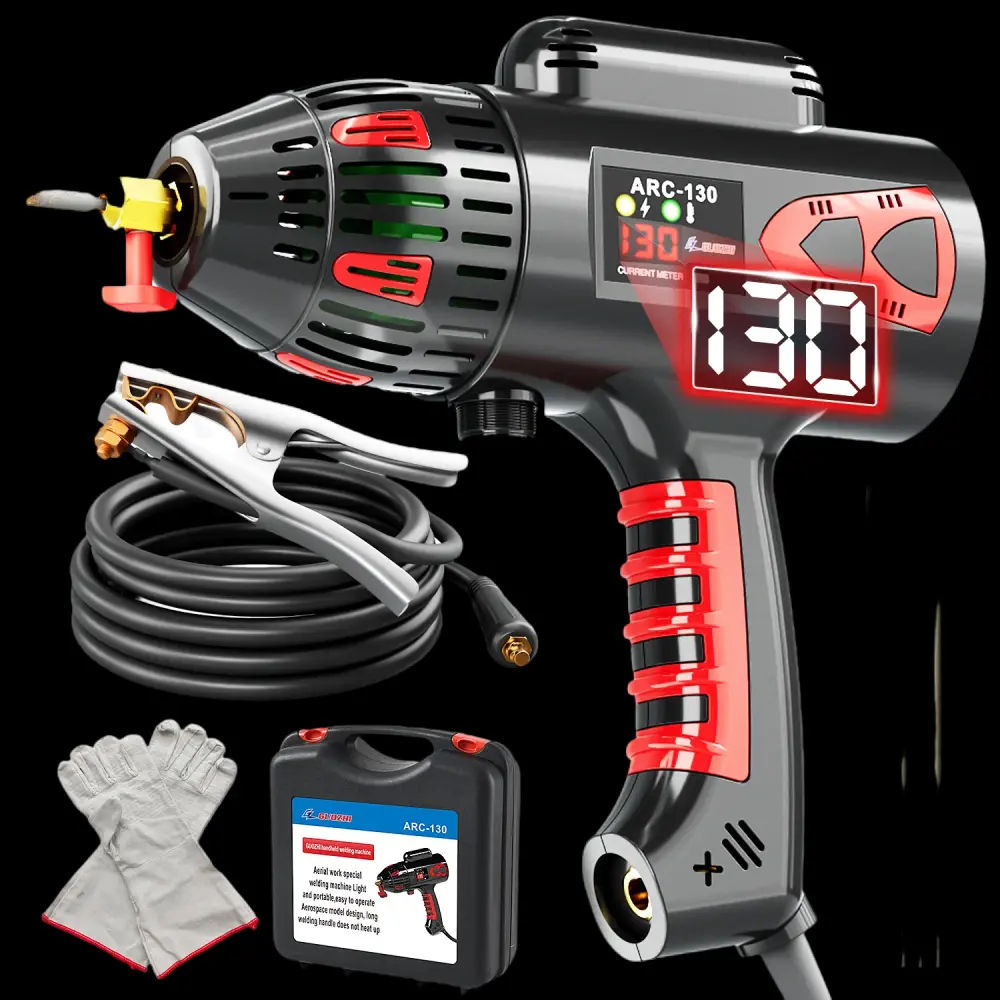 GZ GUOZHI 110V 130A Portable Handheld Stick ARC Welder Machine, Digital Display, IGBT Inverter, Designed Design (3.7LB)
