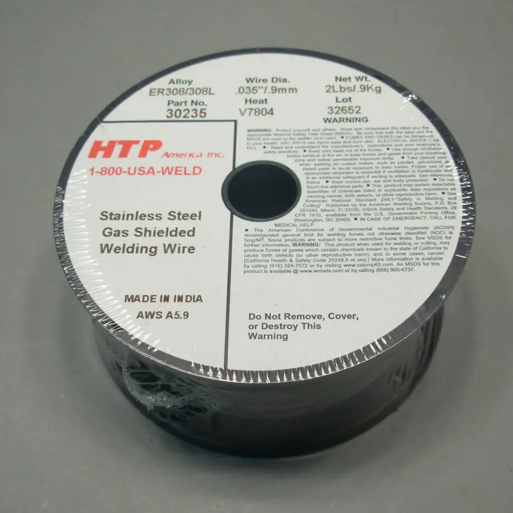 HTP® America ER308L Stainless Metal MIG Welding Wire, 2 lb, 4" Spool
