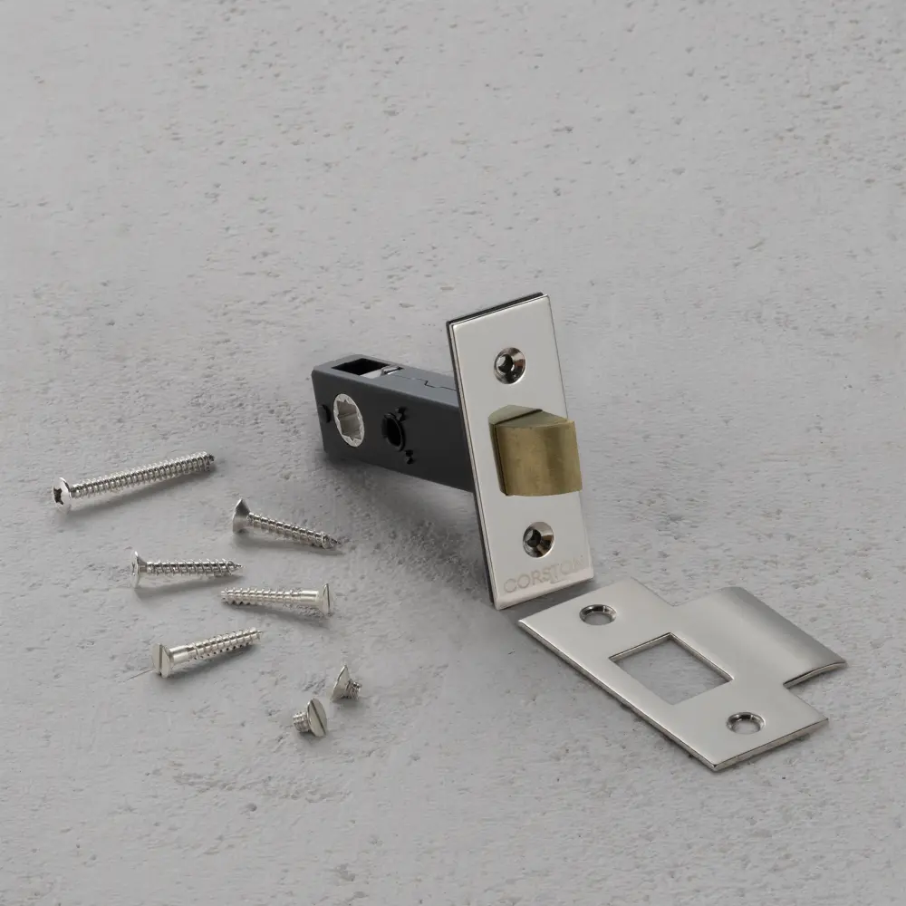 Tubular Latch 60mm – Reflective Nickel