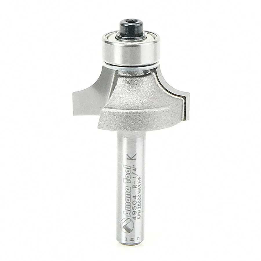 Amana Tool 49504 Carbide Tipped Corner Round 1/4 Radius x 1 Inch Dia x 1/2 x 1/4 Shank