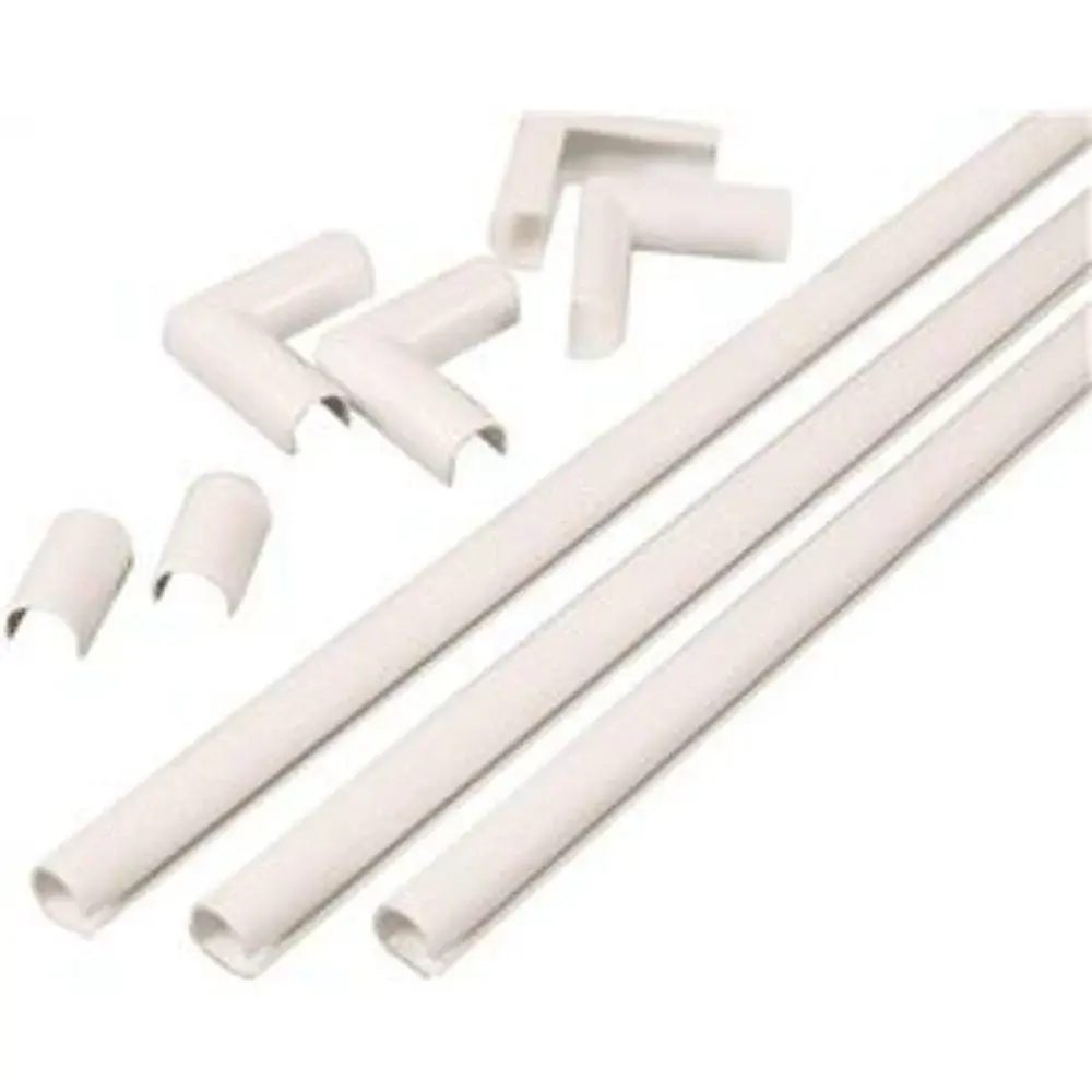 WHITE PVC WIRE RACEWAY KIT