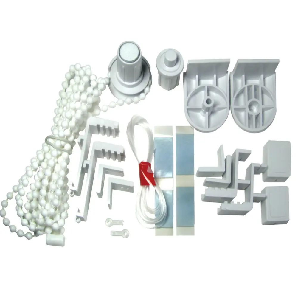 Window Roller Blinds Mounting Accessories Kit Portable - Spare Parts - 17mm - White - Side Guides