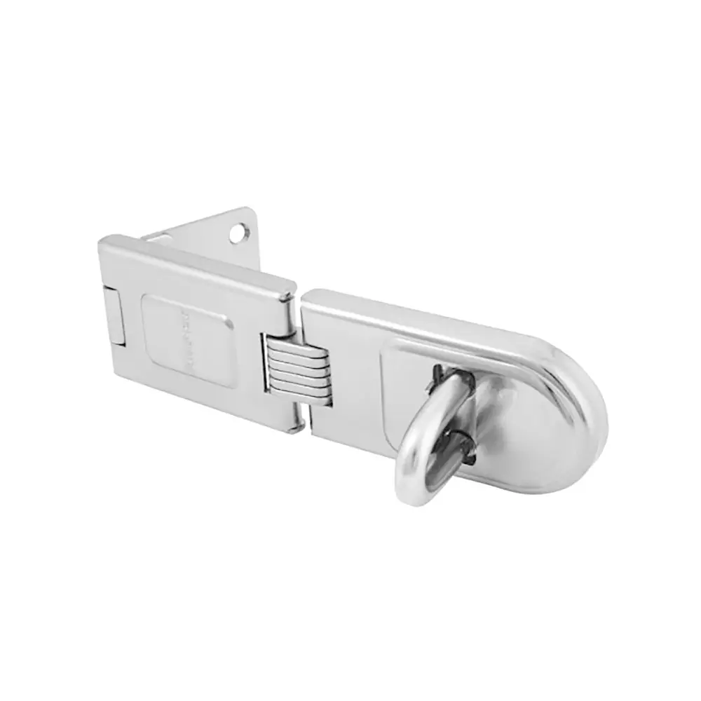 Zinc Plated Hardened Steel Singular Hinge Hasp, 6-1/4'' Long